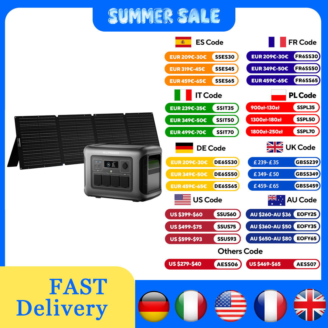 Rv Solar Kit 400W - ALLPOWERS R1500 LITE Portable Power Station
