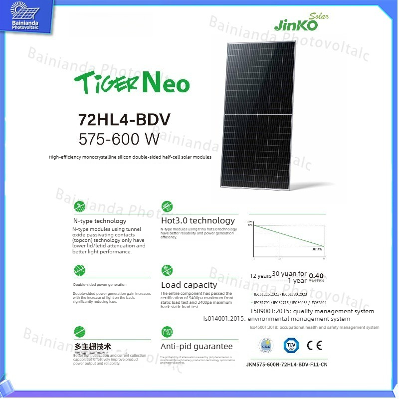 Jinko Solar Panel N-Type - Jinko 590W High Power Solar Panel