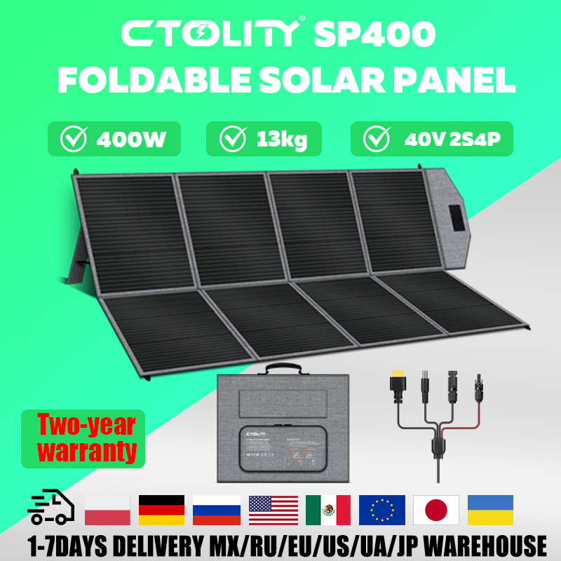 Rv Solar Kit 400W - CTOLITY 400W Portable Solar Panel SP400