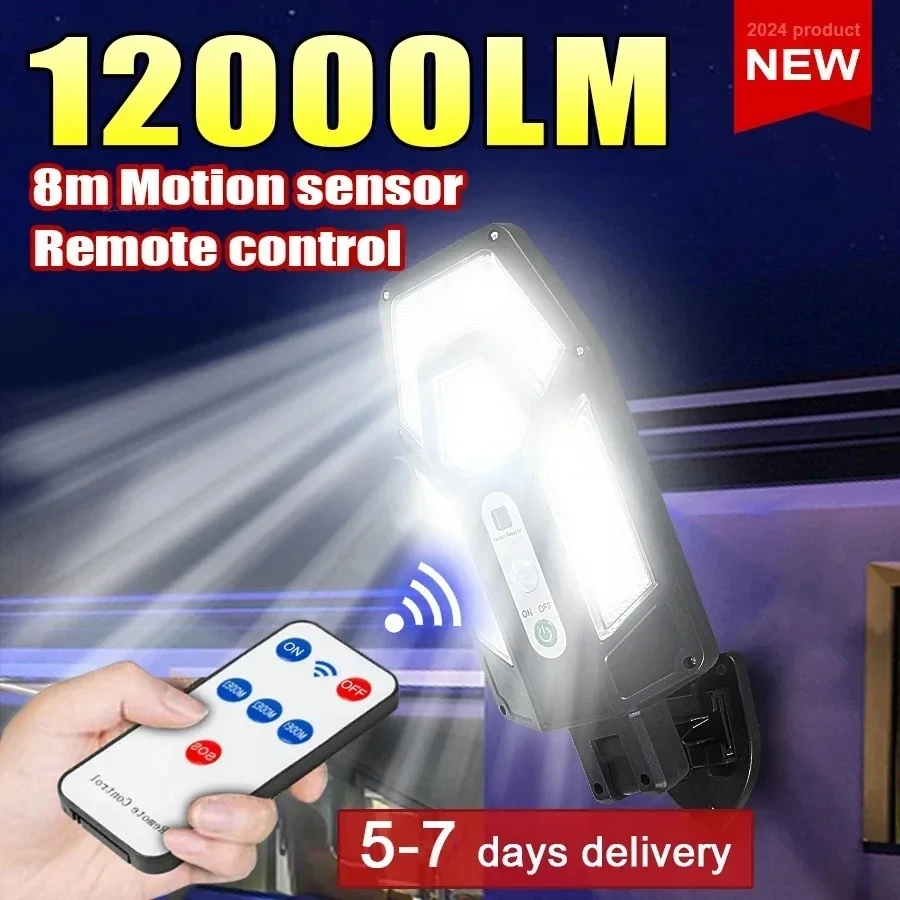 Renewable Energy Solar - 12000LM Powerful Solar Wall Lamp with