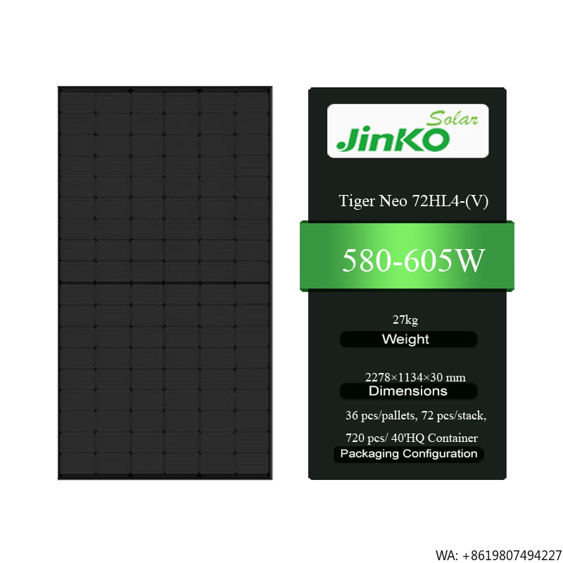 Jinko Solar Panel N-Type - Jinko Tiger Neo 72HL4-(V) 580-605W High