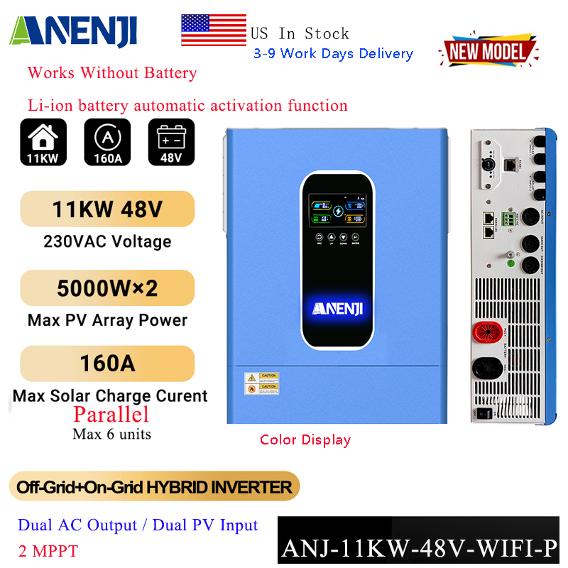 Flexible Solar Panel - ANENJI 11KW 48V Hybrid Solar Inverter