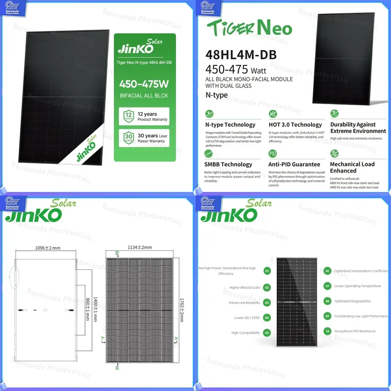 Jinko Solar Panel N-Type - Jinko 30-Year N-Type Monocrystalline Solar Panel