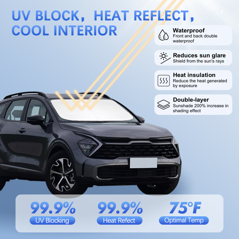 Renewable Energy Resources - Car Windshield Sun Shade For KIA