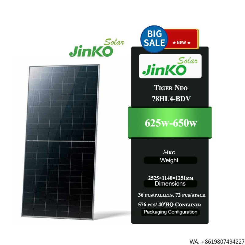 Jinko Solar Panel N-Type - Jinko Tiger Neo 78HL4-BDV 625-650W N-type