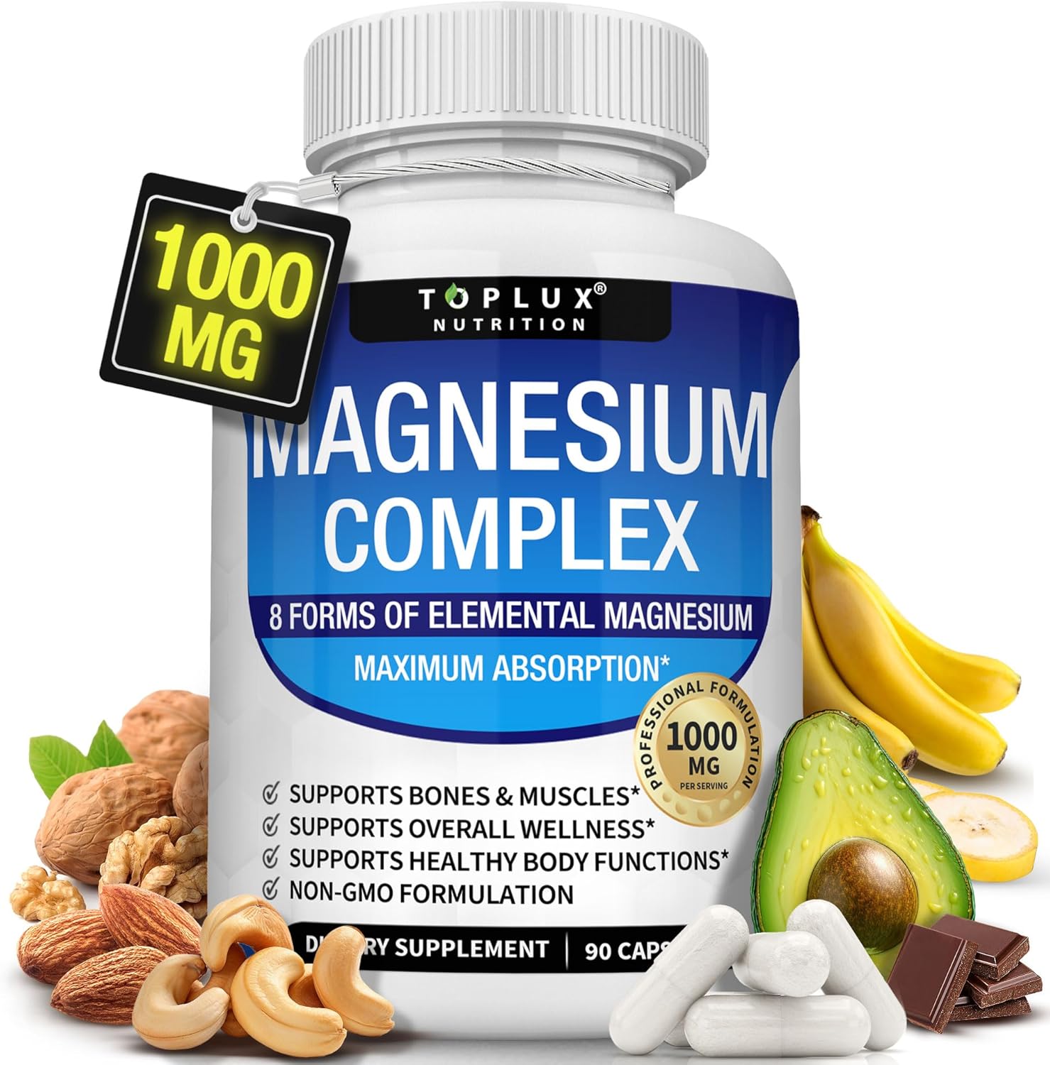 Renewable Energy Resources - Magnesium Complex Supplement 8 Elemental 1000mg