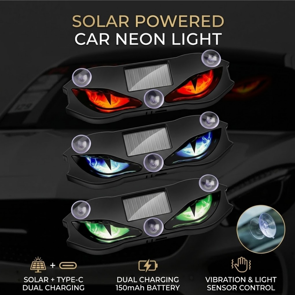 Solar Powered Car Neon Light D - Renewable Energy Solar recension och pris