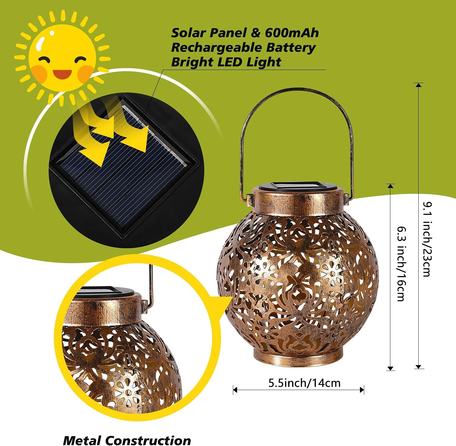1-6PCS Moroccan Solar Lanterns - Renewable Energy Solar recension och pris