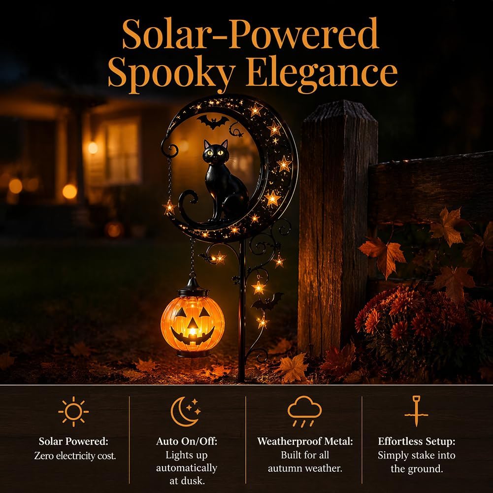 Solar Halloween Black Cat & Pu - Renewable Energy Solar recension och pris