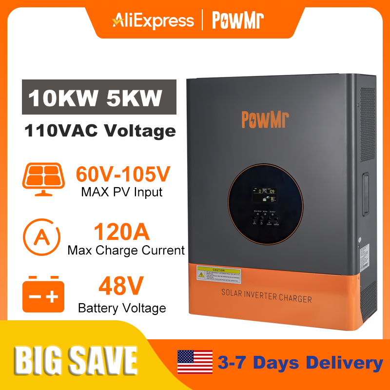 PowMr 10KW 5KW Split Phase Inv - Flexible Solar Panel recension och pris